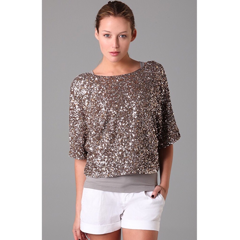 Vince Sequin Top - NWT - Gold